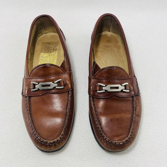 Footjoy Shoes Leather Brown Men Size 9D 72938 Loafer Oxford Workwear Casual Usa